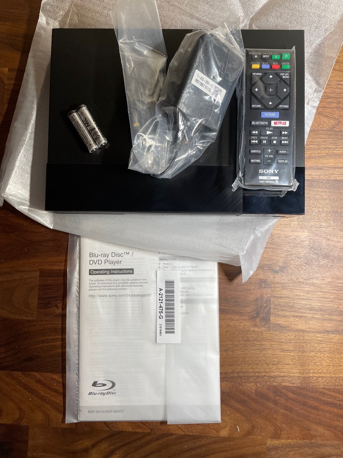 New Open shops Box Sony BDP-S6700 4K Upscale Streaming Wi-Fi Built-in Blue-ray Player