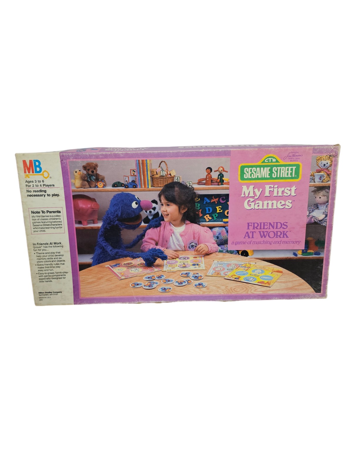 Vintage 1986 Milton Bradley Sesame Street My First Games Friends At Work
