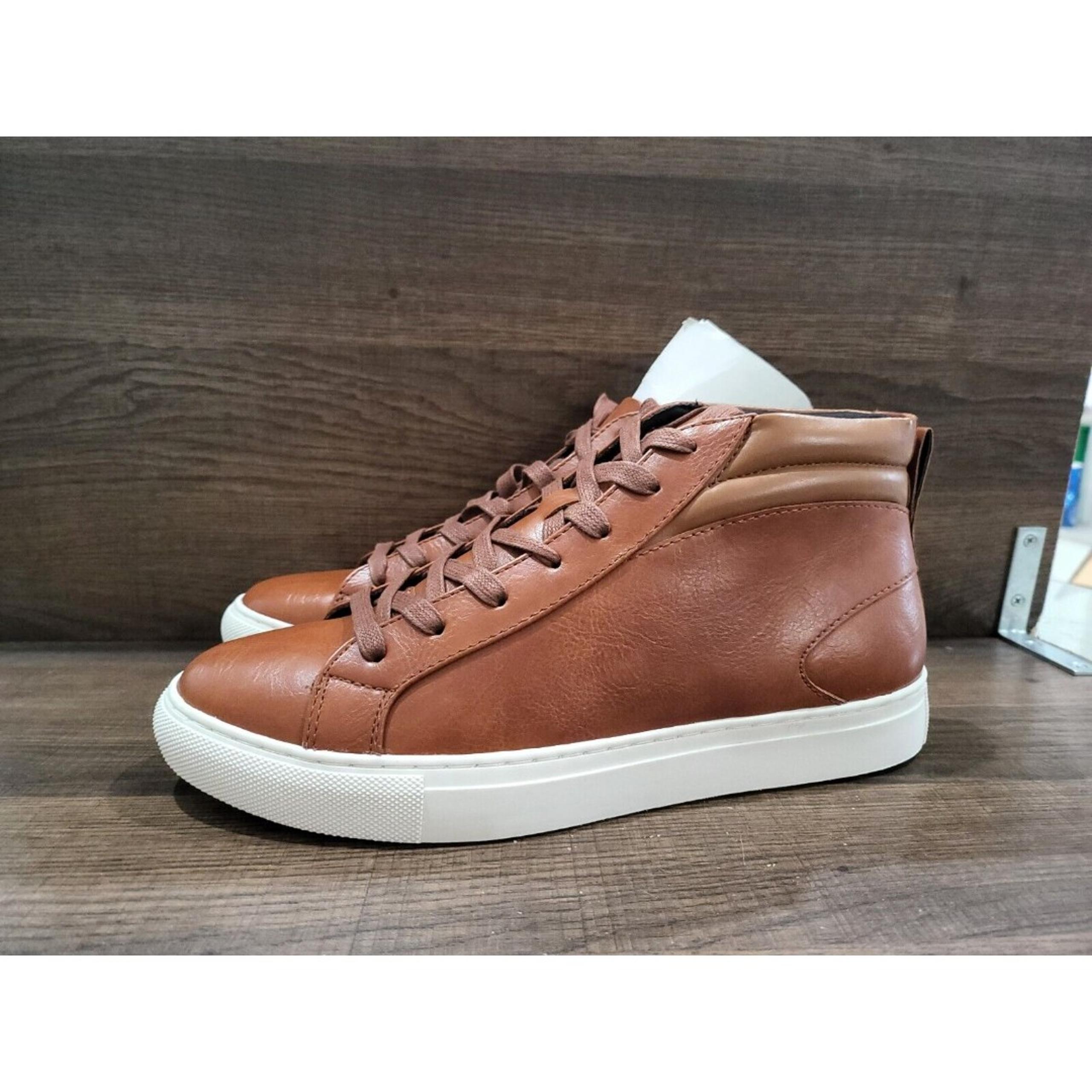 Alfani Men's Jensen Lace Up Mid-Top Sneaker Tan 7.5M New