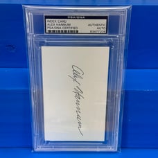 ALEX HANNUM Signed Index Card PSA DNA Slab ABA NBA HOF Basketball AUTO d. 2002