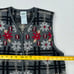 Vintage Laura Ashley Sweater Size Medium Grey Black Plaid Wool Button Up Vest