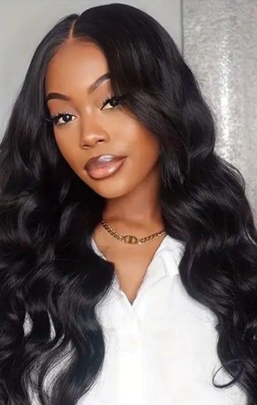 28 Inch human hair deep wave wig