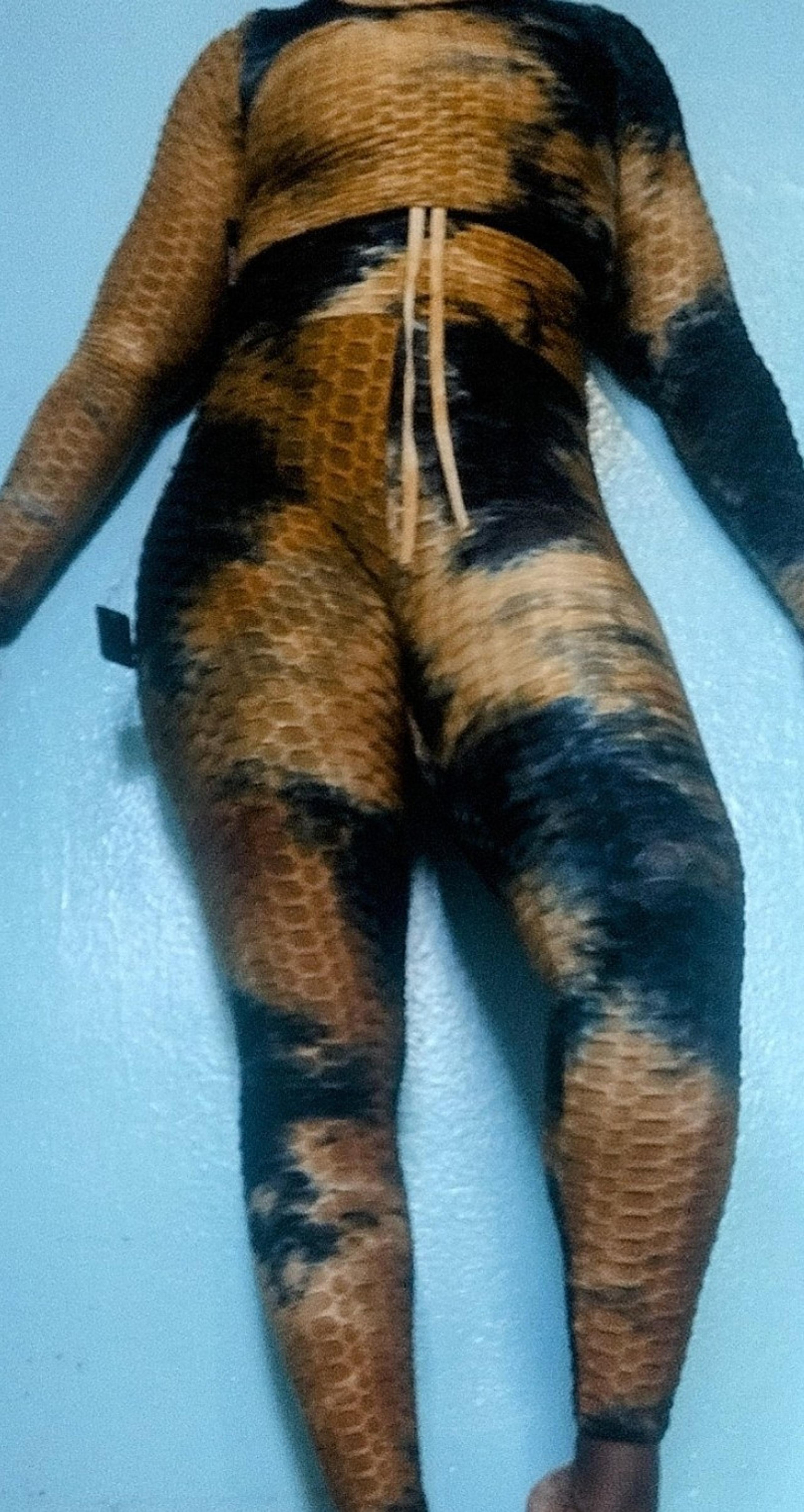 Honeycomb anti cellulite butt lifting leggings set