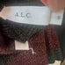 A.L.C. Mariel Metallic Striped Turtleneck Pullover Sweater Merino Wool Size S