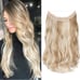 20 inch fish line band halo hair extension.