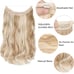 20 inch fish line band halo hair extension.