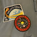 Hollister Blue Gray Medium Bomber Style Jacket with Halley’s Comet & flag patch