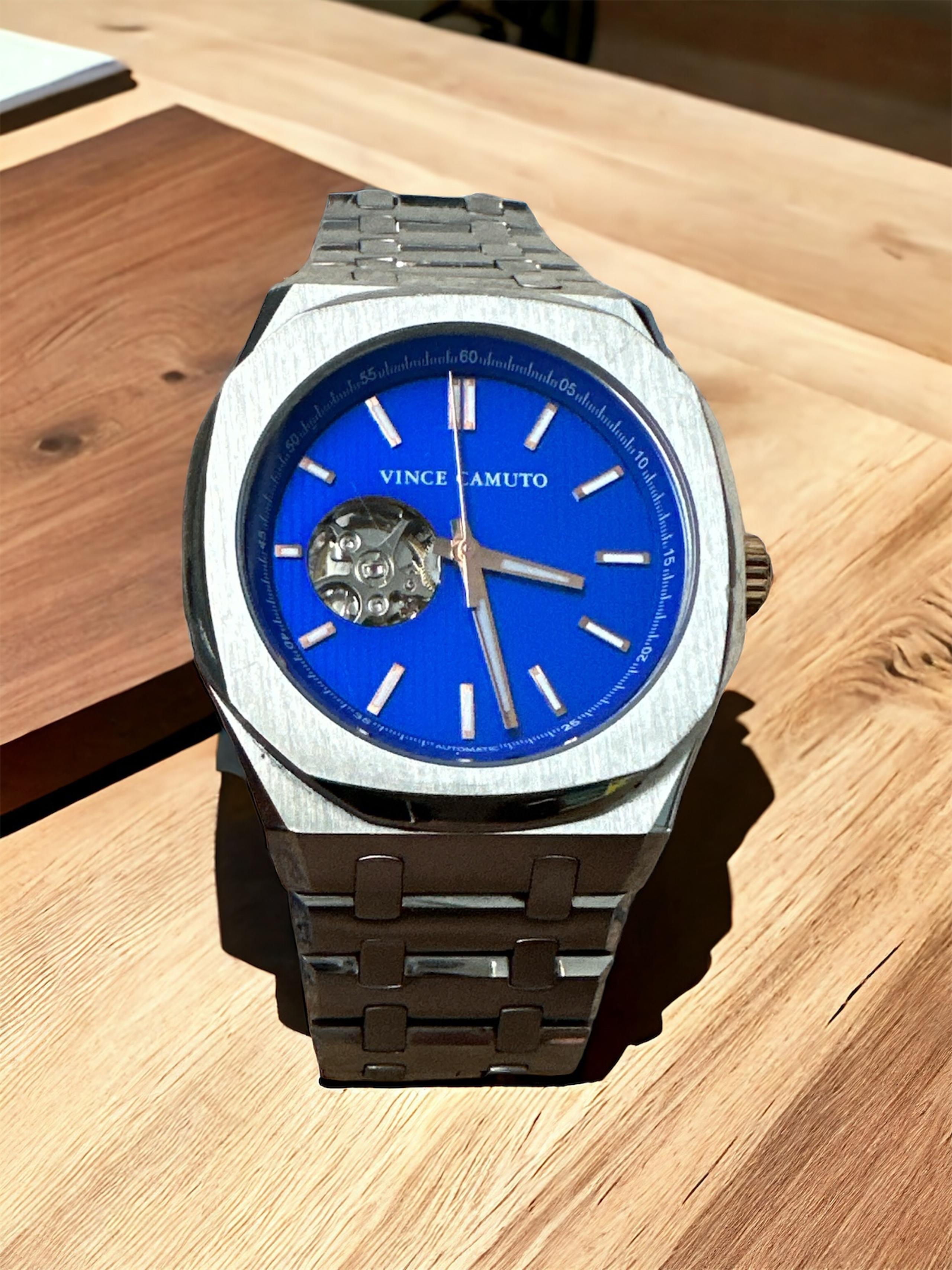 Vince Camuto VC/1156 SV All Stainless Steel Men's Automatic Watch,
