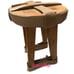Threshold Woodland Short Carved Wood Table Brown