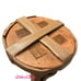 Threshold Woodland Short Carved Wood Table Brown