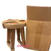 Threshold Woodland Short Carved Wood Table Brown