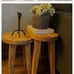 Threshold Woodland Short Carved Wood Table Brown