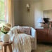 Threshold Woodland Short Carved Wood Table Brown