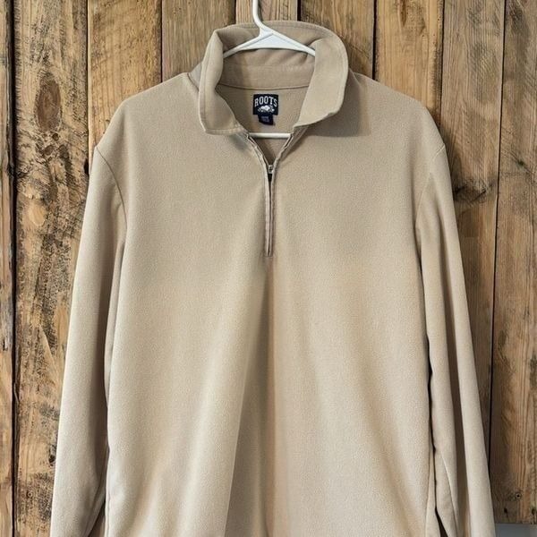 Vintage Roots Made in Canada 1/4 Zip Pullover Fleece Size Medium