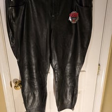 Rebel Wilson Pant Torrid Faux Leather Black Moto Ankle Zip Skinny Womens Size 24