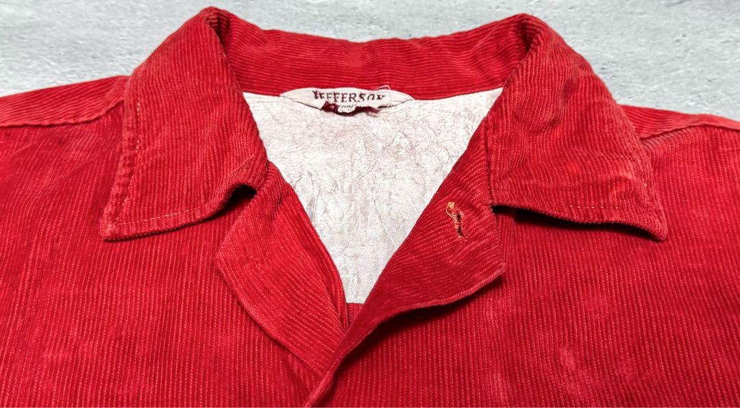 60s JEFFERSON Corduroy Open Collar Shirt