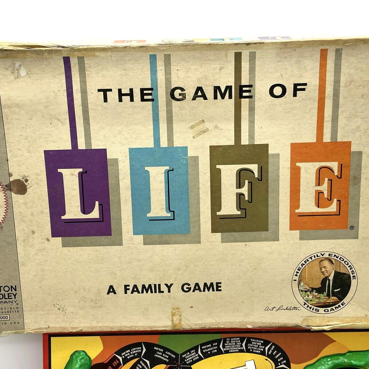 Vintage 1960 The Game of LIFE Complete in Box Milton Bradley Art Linkletter