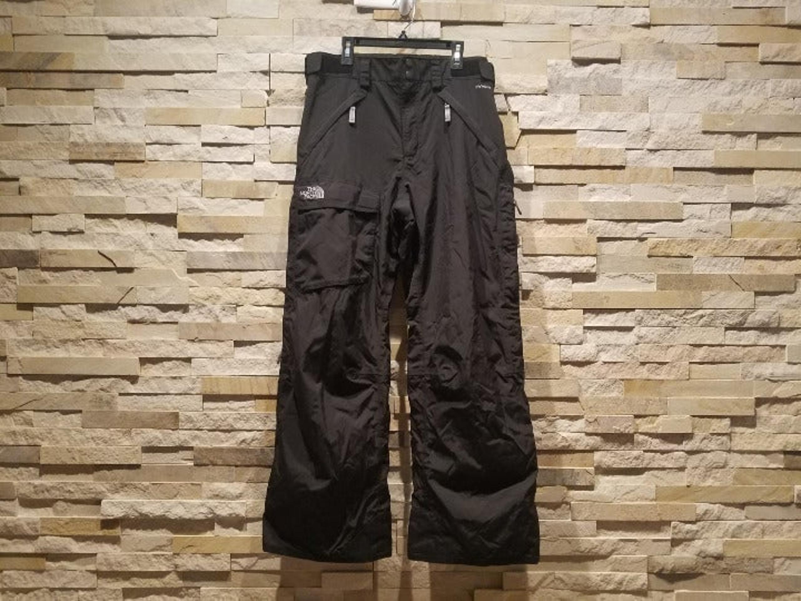 North Face Mens Black Small Snow Pants Snowboard Ski Winter Guys Snowsuit Bibs S