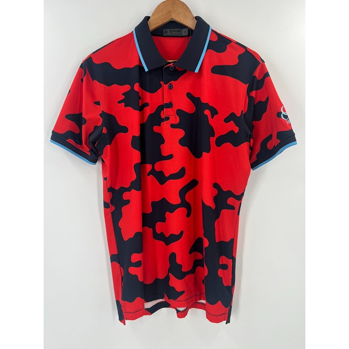 G/FORE Men Size Small Red Blue Exploded Camo Golf Polo