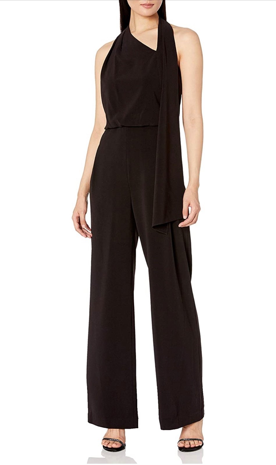 HALSTON womens Scarf Neck Jumpsuit size 6