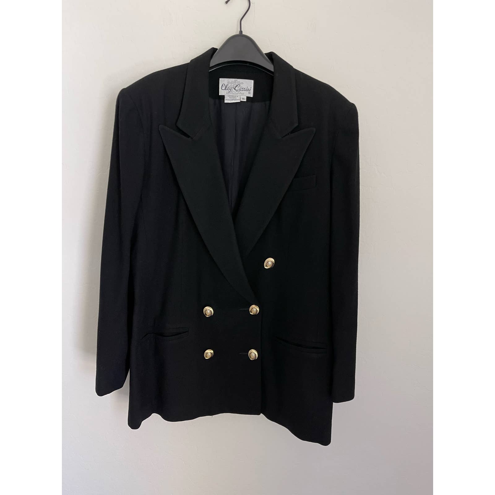 OLEG CASSINI Vintage Oversized Buttons Blazer Size 16