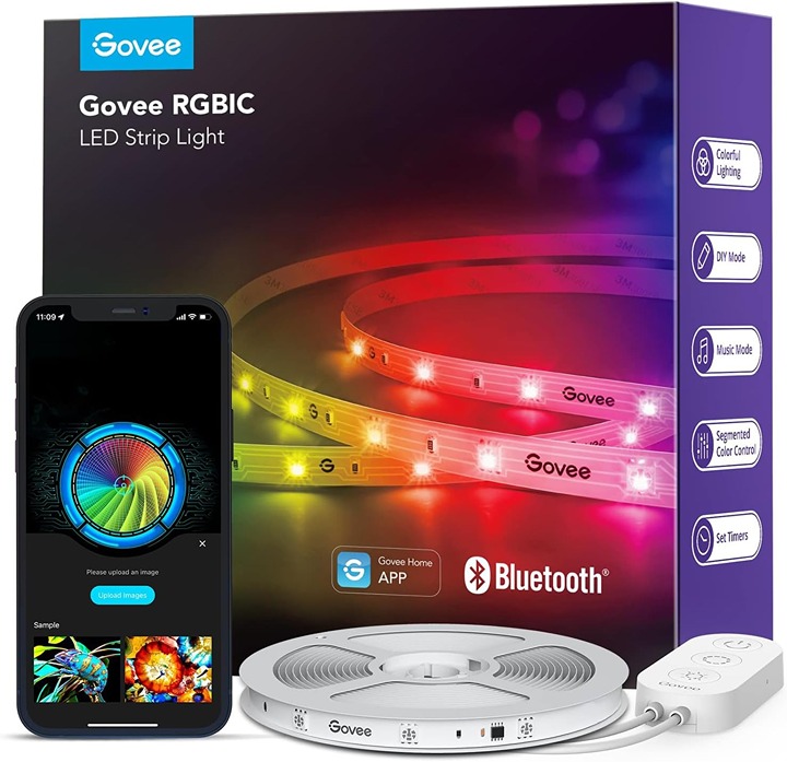RGBIC LED Strip Lights, 32.8ft Smart LED Lights for Bedroom
