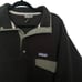 vintage patagonia black snap t fleece synchilla pullover size medium