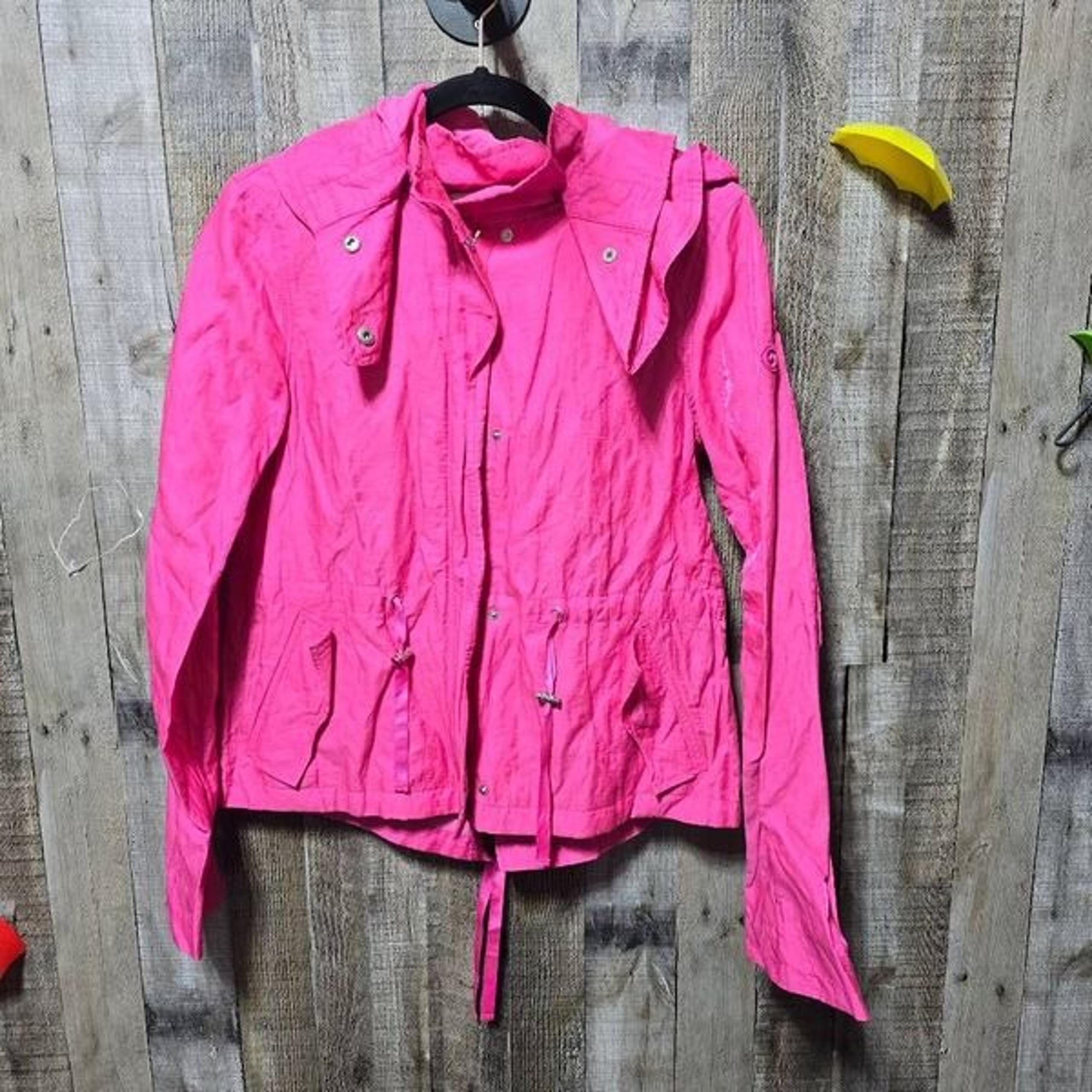 Escada Sport Pink Metallic Athletic Jacket 36