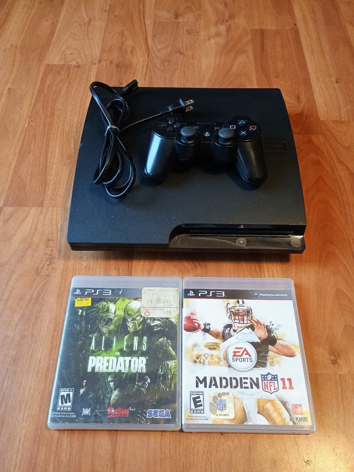 Sony PlayStation 3 Bundle - Slim 120GB Black Console Tested Working