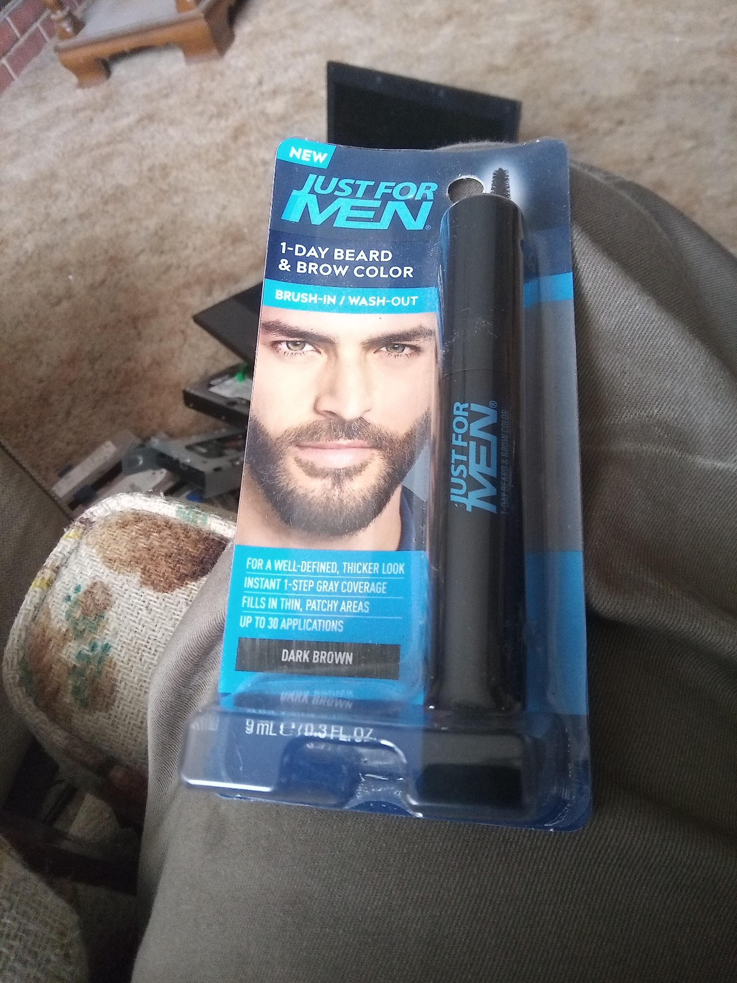 Just For Men 1-Day Beard & Brow Color, Temporary Dye for Beard and Eyebrows