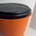 Folgers AromaSeal Vintage Tupperware 11” Tall Orange Black Lid Coffee Rare