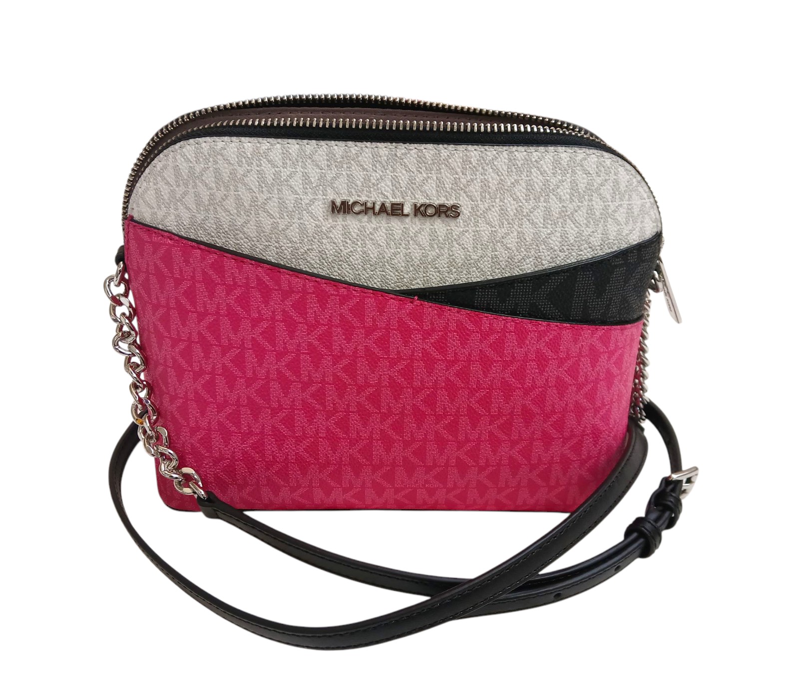 Michael Kors Womens Pink and Black Crossbody Bag-NWOT