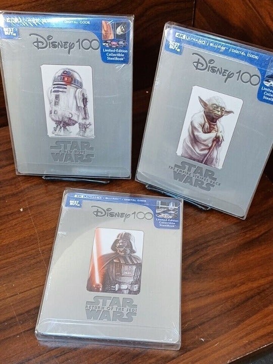Star Wars Original Trilogy 4K Steelbooks - PROTECTIVE SLEEVES-NEW-Free SHIPPING!