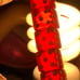 Old cherry translucent bakelite 5 dice 050823@