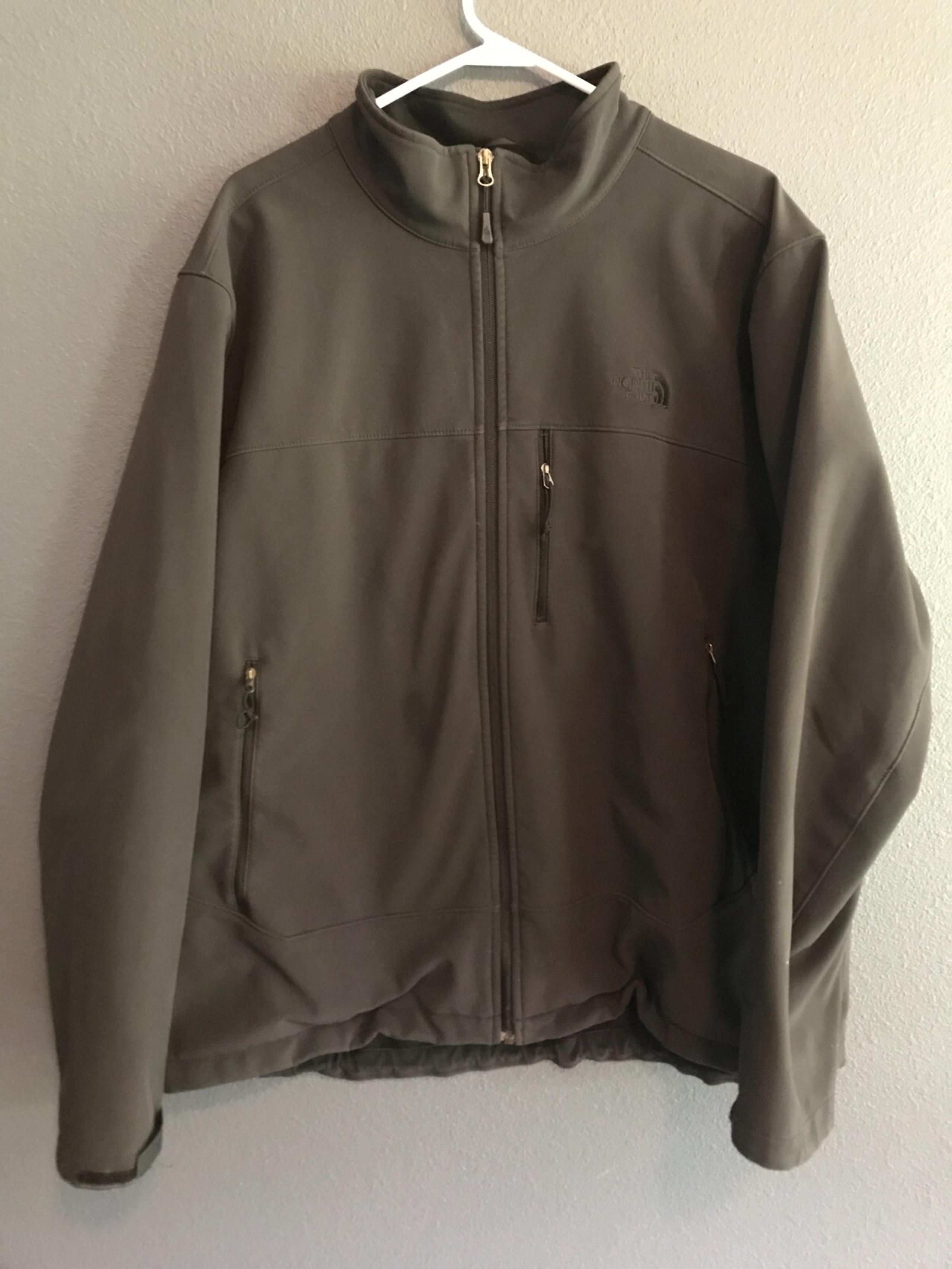 The North Face Jacket Mens 2XL Gray Full Zip Apex Soft Shell Winter Outdoors