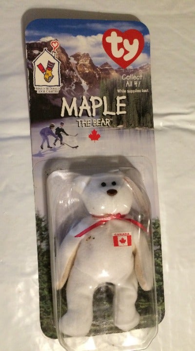 TY Beanie Baby Maple The Bear W/ ERRORS