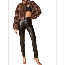 TIGER MIST CROC TEXTURED FAUX LEATHER