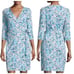 Diane Von Furstenberg New Julian Two Wrap Dress Garden Daisy Azure Blue Size 4
