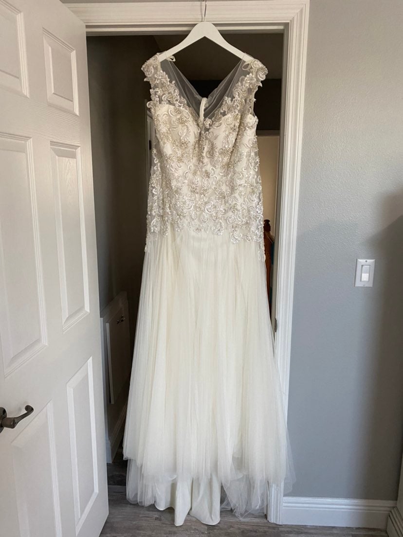 NEVER BEEN WORN beaded wedding dress