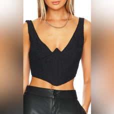 Bardot Bronte Lace Corset Top in Black NWOT