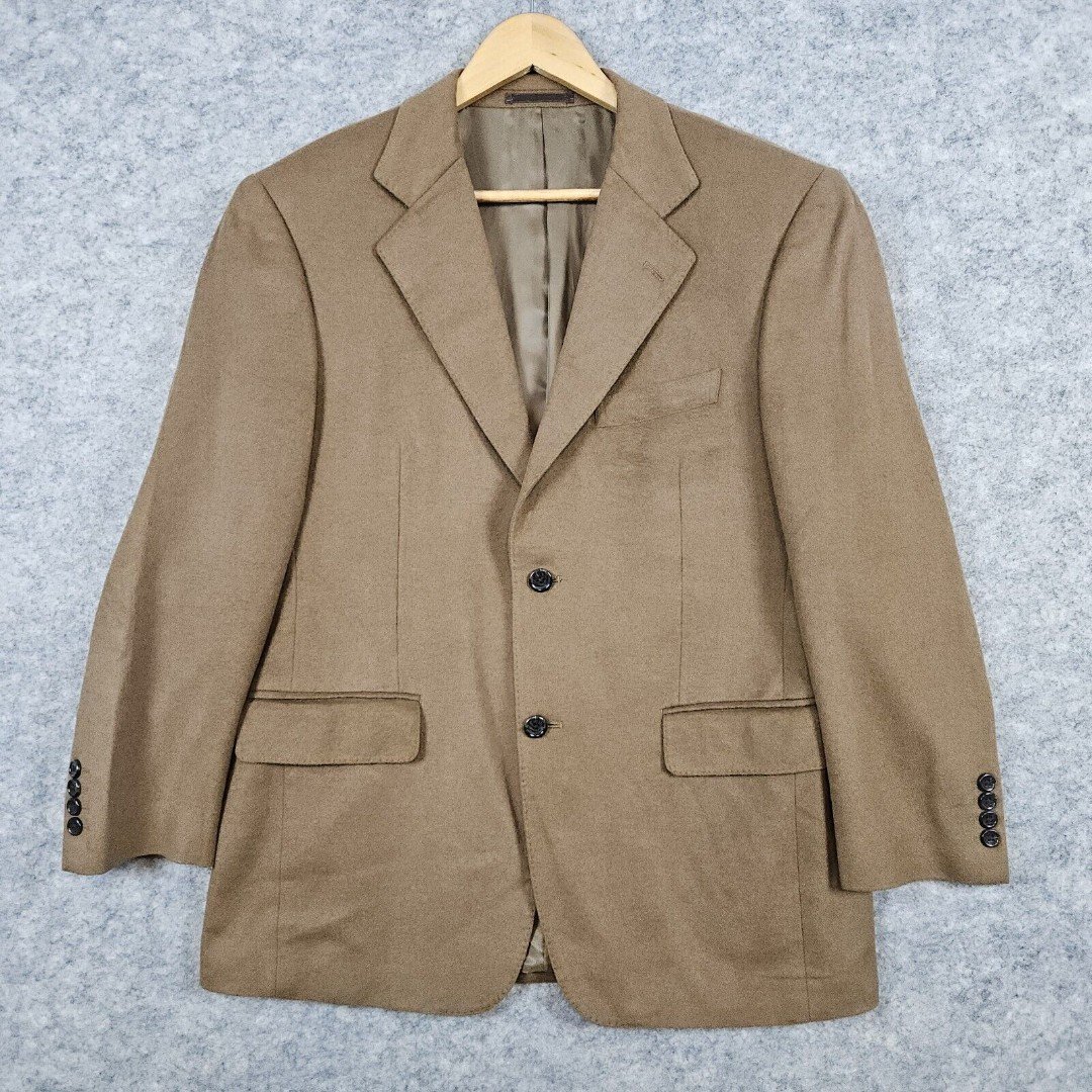 Valentino Rudy Italy 100% Pure Cashmere Brown Blazer/Sport Coat/Suit Jacket
