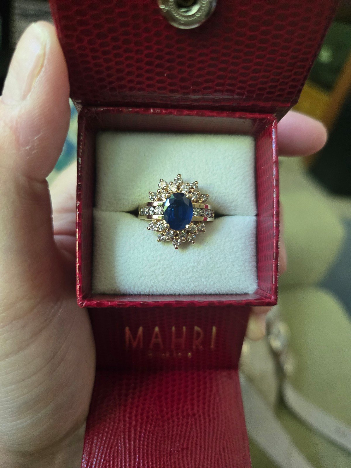 Sapphire and Diamond 14K gold ring