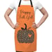 Fall Apron Thanksgiving Apron Happy Fall Ya'll Leopard Print Pumpkin Apron