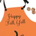 Fall Apron Thanksgiving Apron Happy Fall Ya'll Leopard Print Pumpkin Apron