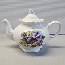Arthor Wood & Son's Staffordshire England PurplTeapot 6496