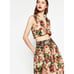 Zara Floral Set Midi Skirt and Crop Top Women’s Size Small