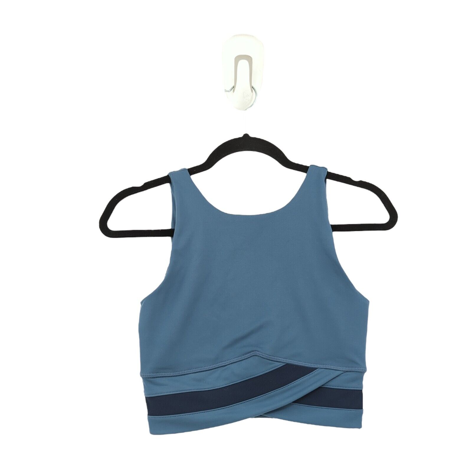 SWEATY BETTY Women XS All Day Wrap Crop Tank Top Endless Blue Crossover NEW