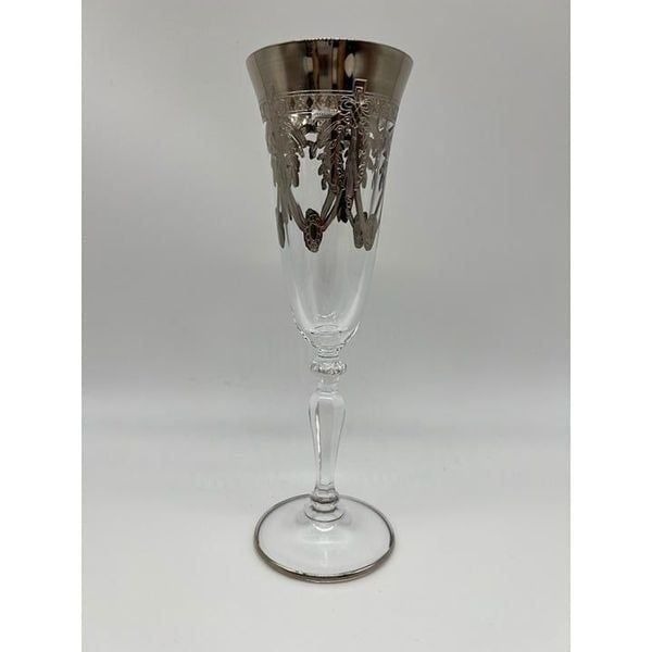 Allegro Platinum Overlay Flute Champagne Glass