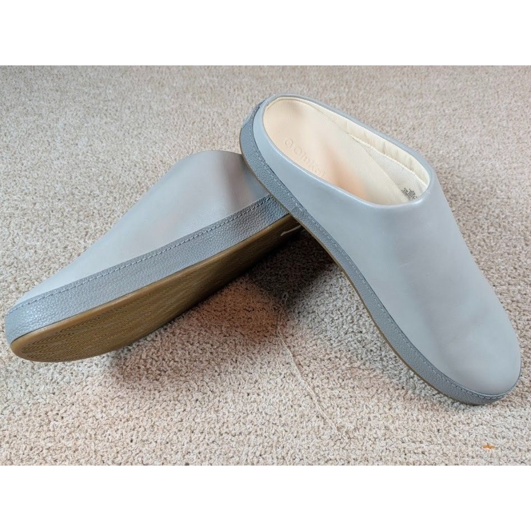 Olukai Mens Hamani Leather Slip-on Mules Men's Size 13 - Smoke / Storm Gray