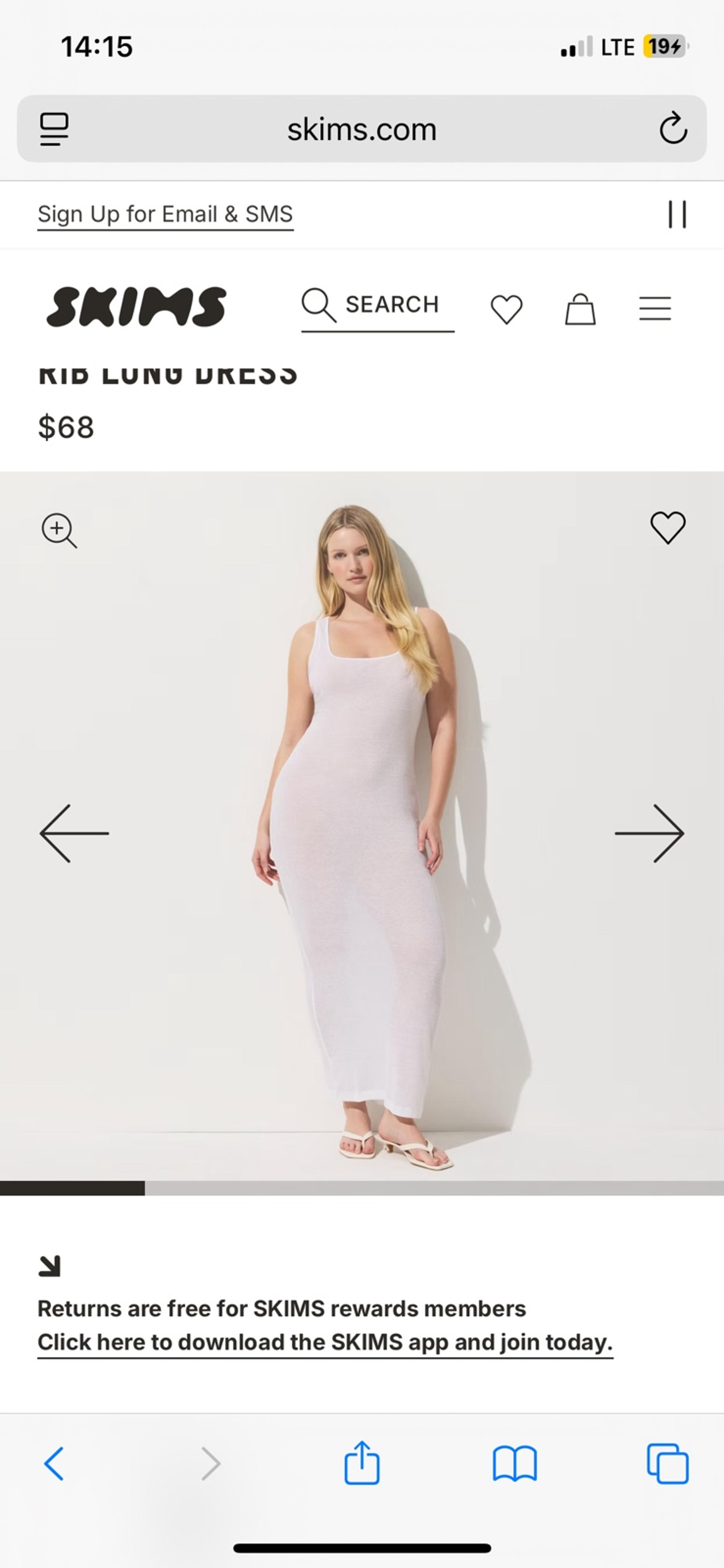 SKIMS Threadbare Cotton Long Dress